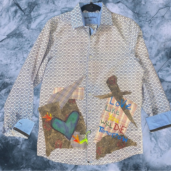 Custom Micro Button Down Shirt - Picture 2 of 4